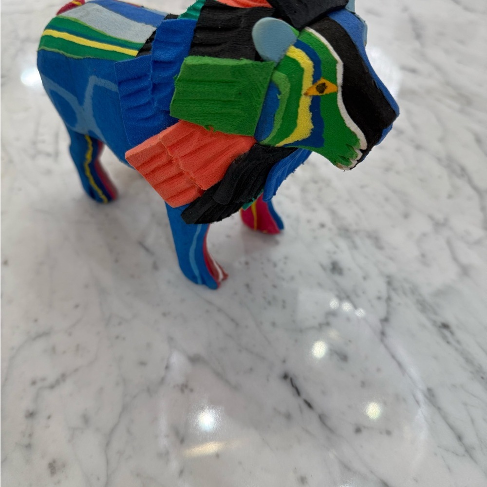 ❤️SOLD❤️ NEW Ocean Sole Handmade Recycled Flip Flop Rubber Lion Statue 6” - Picture 7 of 7